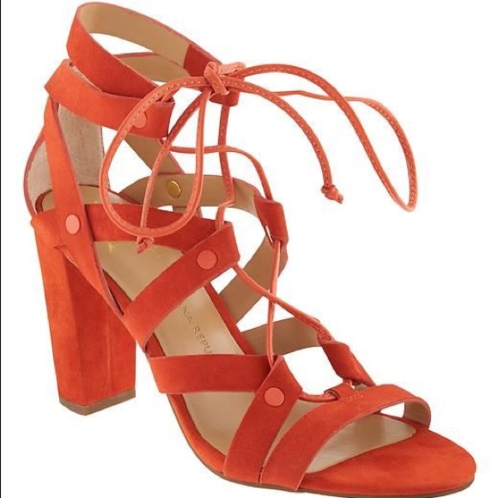 Eryn Sandal - Banana Republic Orange Suede 7M